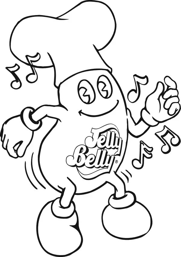 Çocuklar İçin Jelly Belly Boyama Sayfaları 