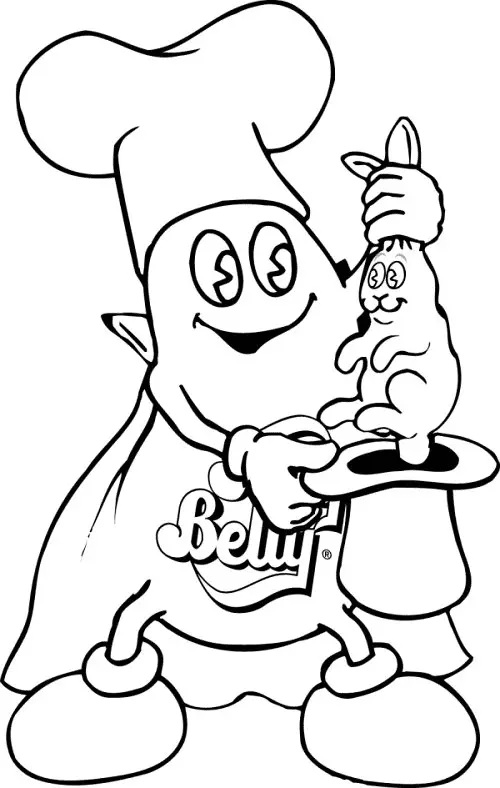Çocuklar İçin Jelly Belly Boyama Sayfaları 