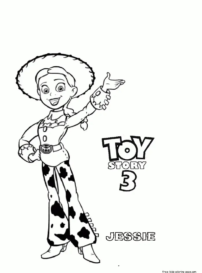 Çocuklar İçin Jessie Toy Story Boyama Sayfaları 