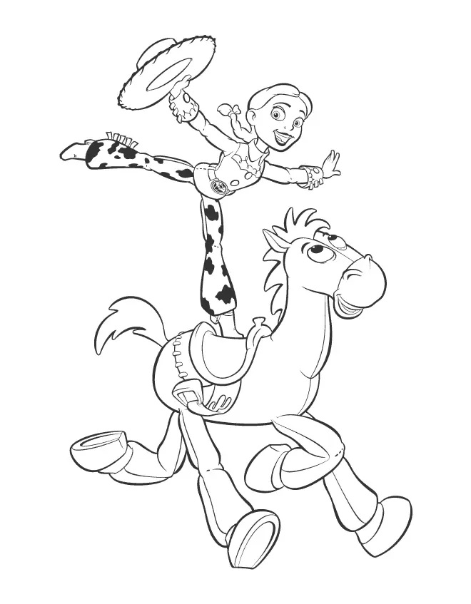 Çocuklar İçin Jessie Toy Story Boyama Sayfaları 
