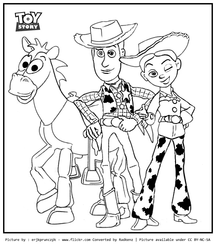 Çocuklar İçin Jessie Toy Story Boyama Sayfaları 