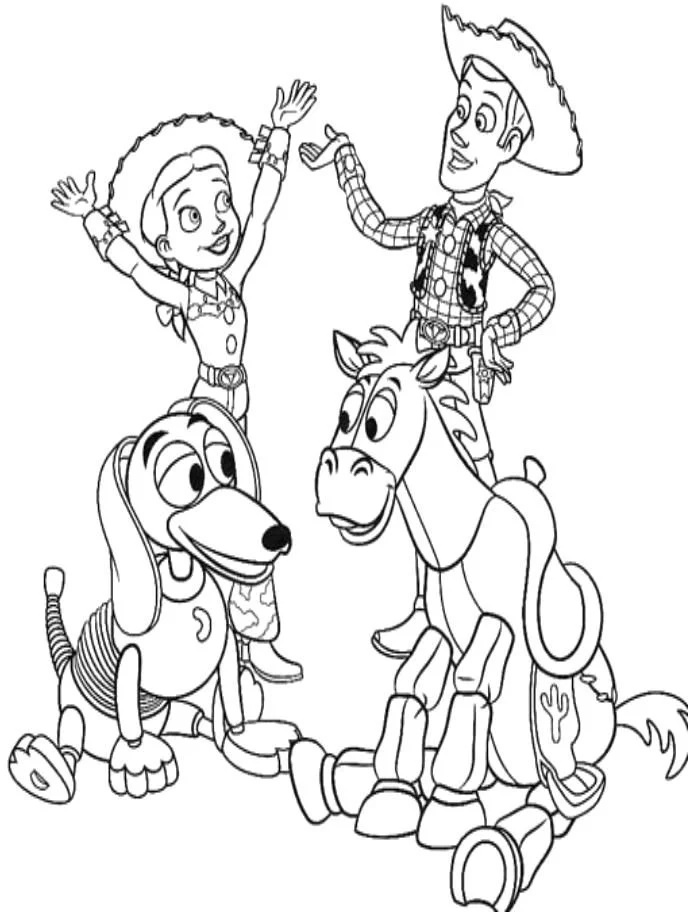 Çocuklar İçin Jessie Toy Story Boyama Sayfaları 