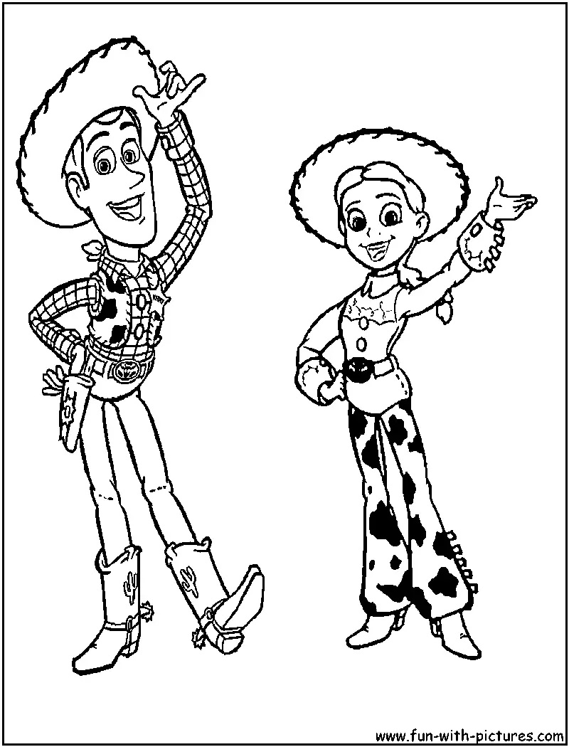 Çocuklar İçin Jessie Toy Story Boyama Sayfaları 