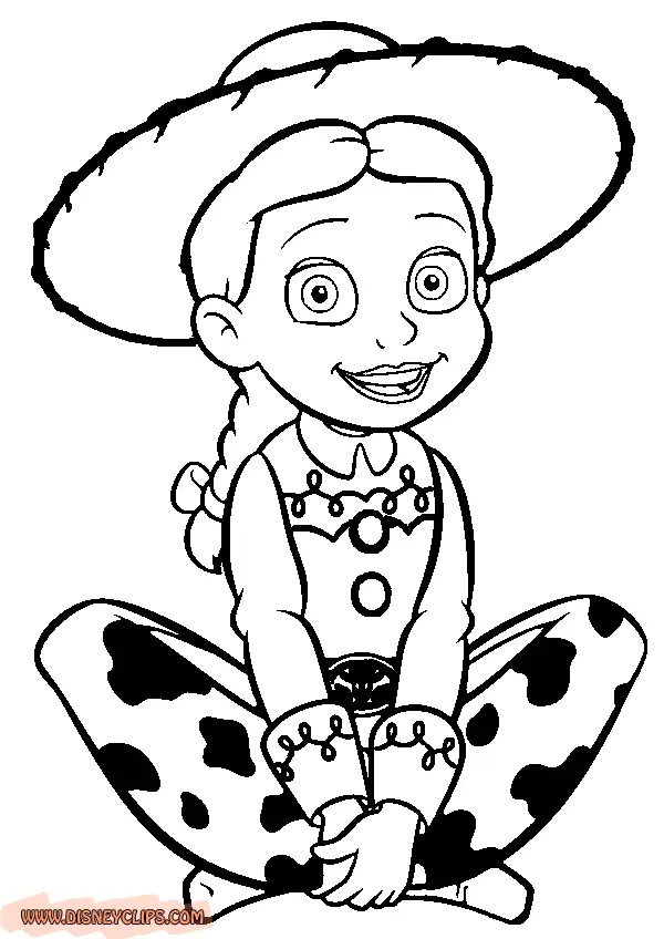 Çocuklar İçin Jessie Toy Story Boyama Sayfaları 
