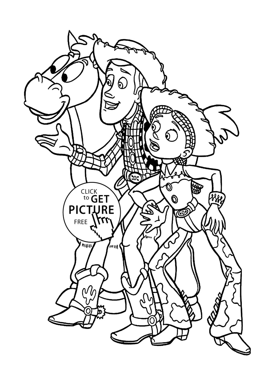 Çocuklar İçin Jessie Toy Story Boyama Sayfaları 