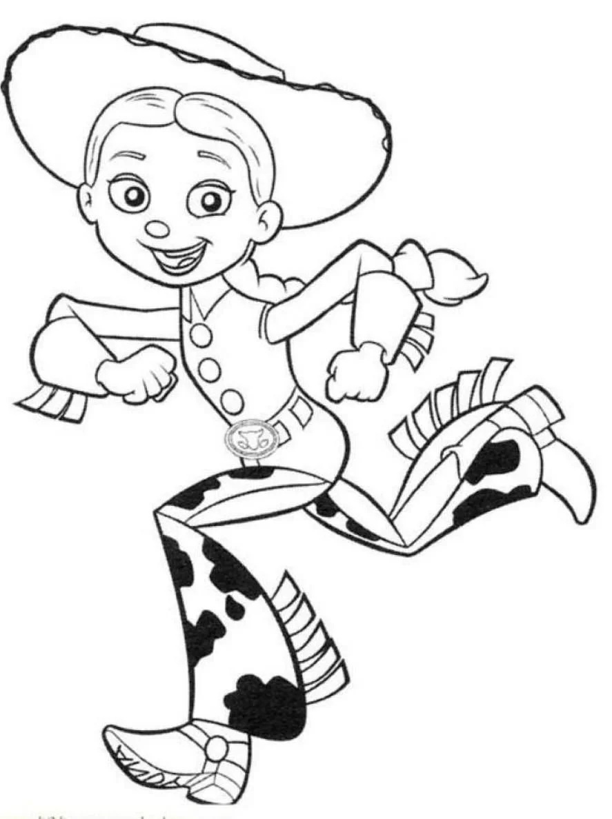 Çocuklar İçin Jessie Toy Story Boyama Sayfaları 