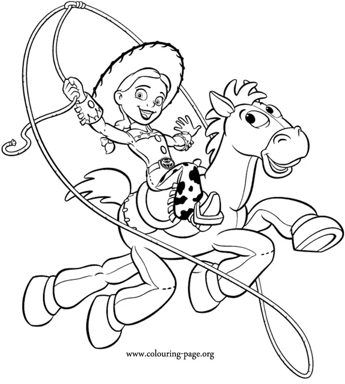 Çocuklar İçin Jessie Toy Story Boyama Sayfaları 