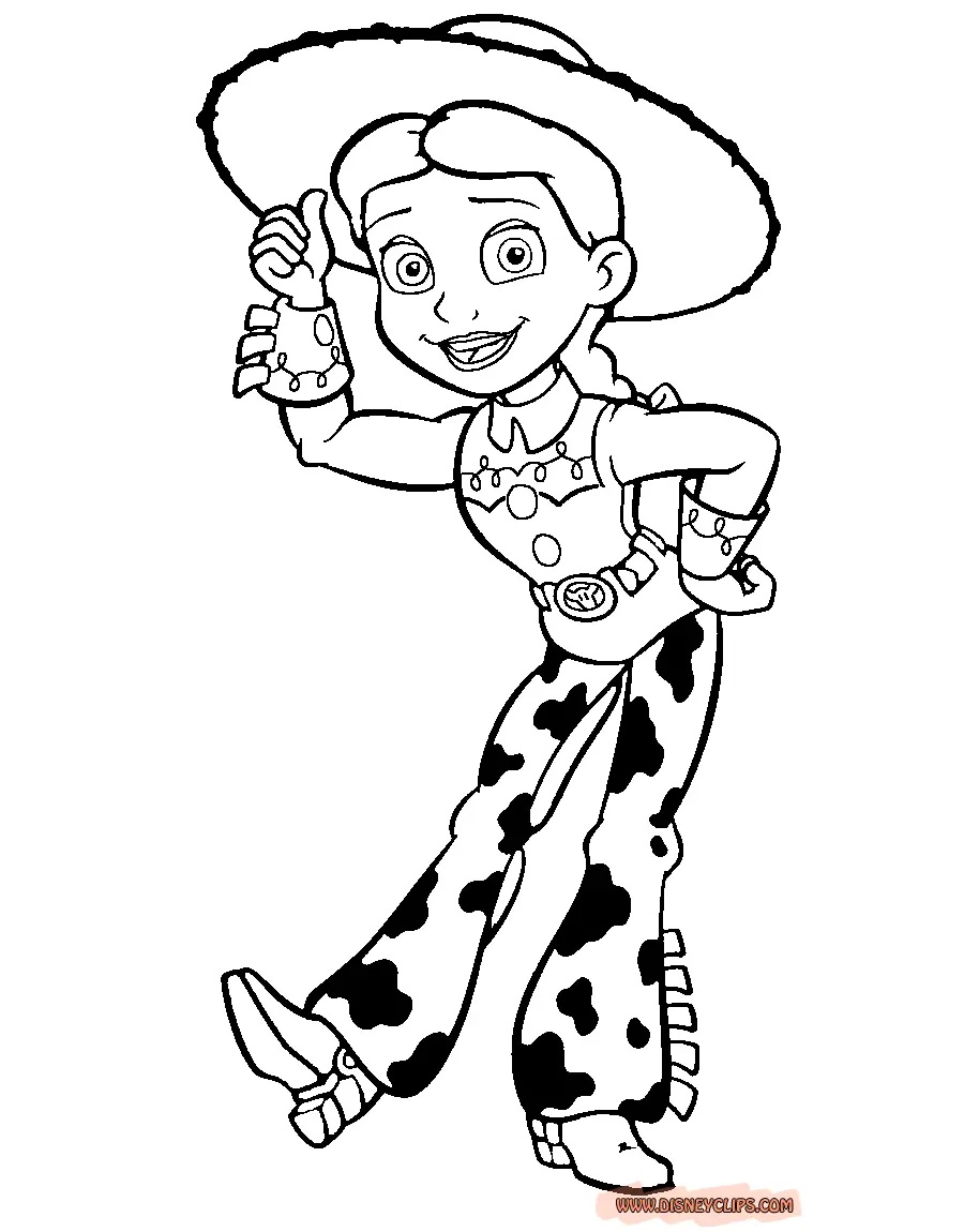 Çocuklar İçin Jessie Toy Story Boyama Sayfaları 