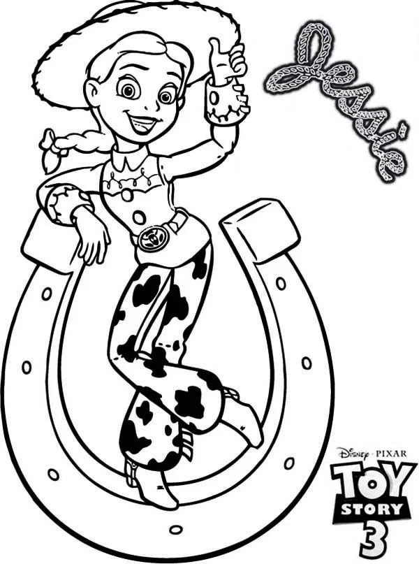 Çocuklar İçin Jessie Toy Story Boyama Sayfaları 