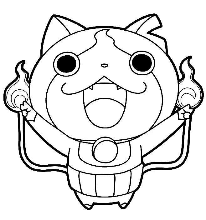 Çocuklar İçin jibanyan Boyama Sayfaları 