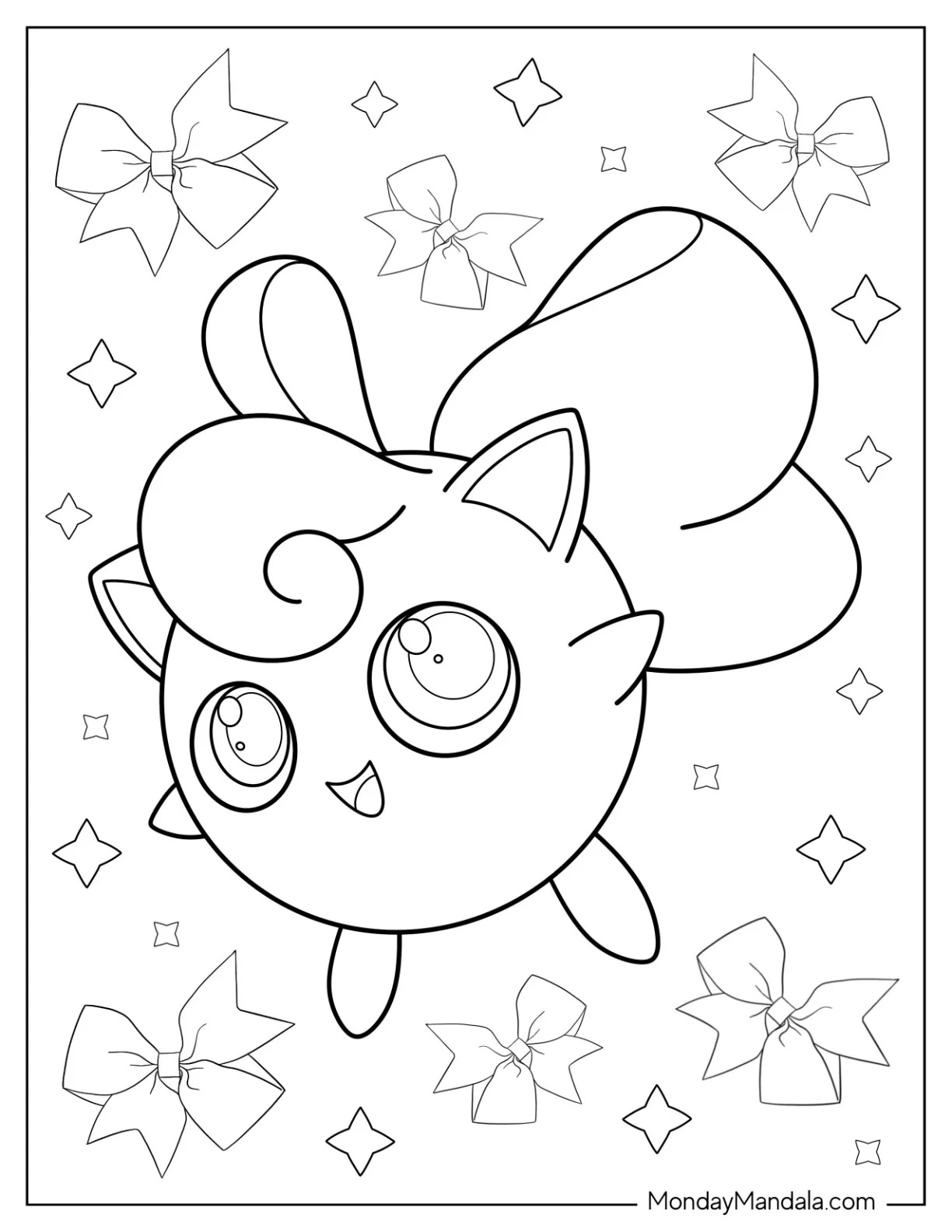 Çocuklar İçin Jigglypuff Boyama Sayfaları 