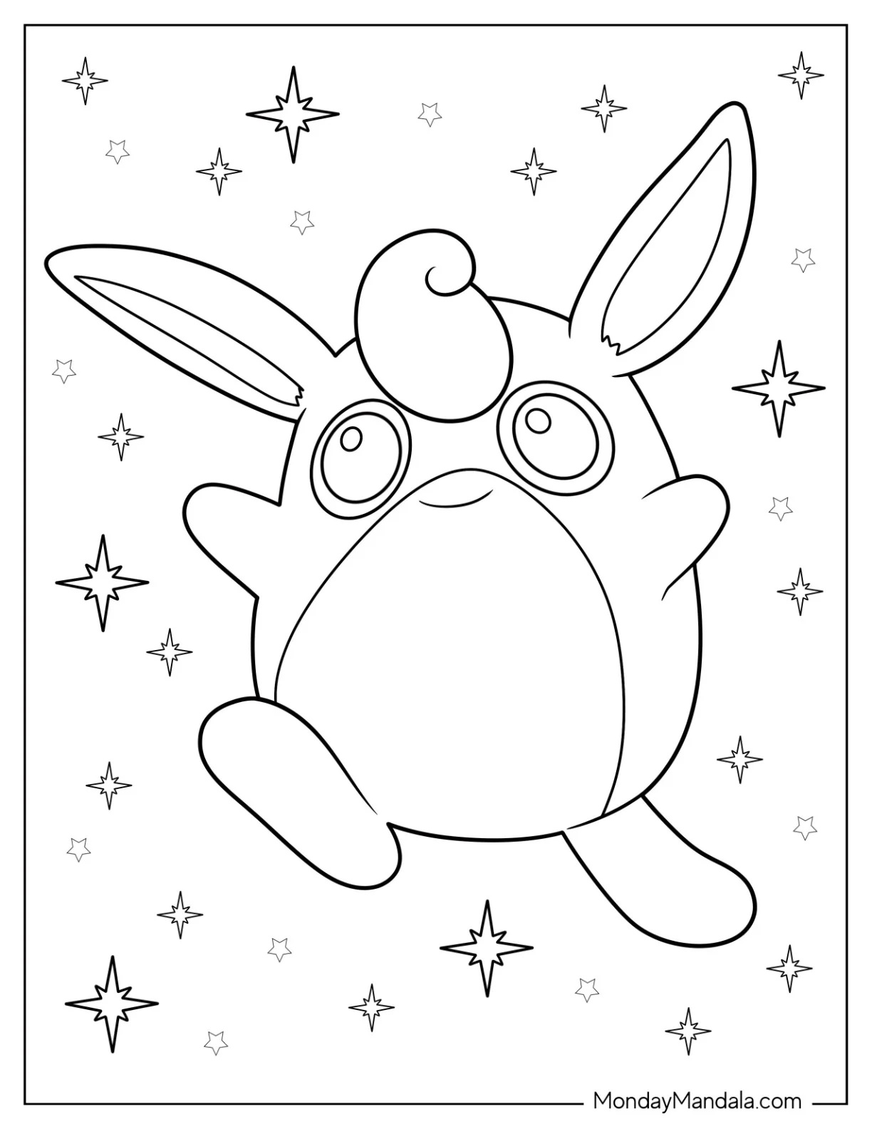 Çocuklar İçin Jigglypuff Boyama Sayfaları 