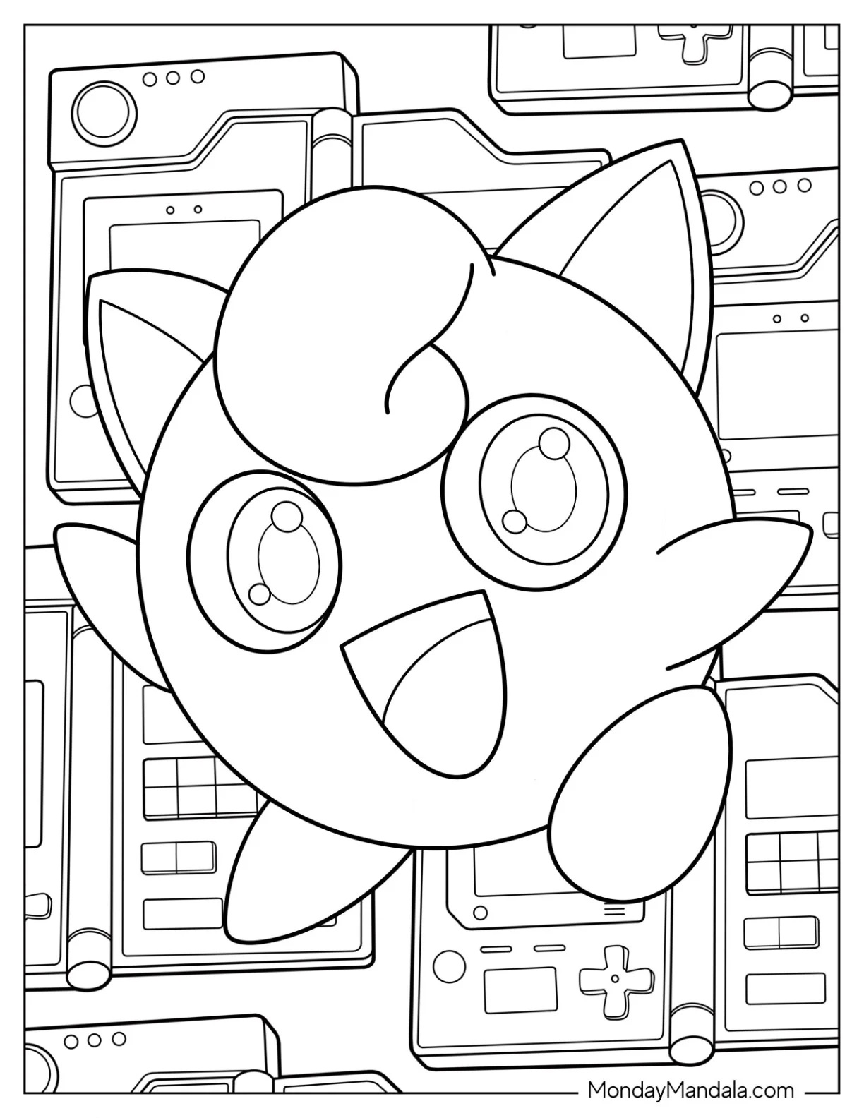 Çocuklar İçin Jigglypuff Boyama Sayfaları 