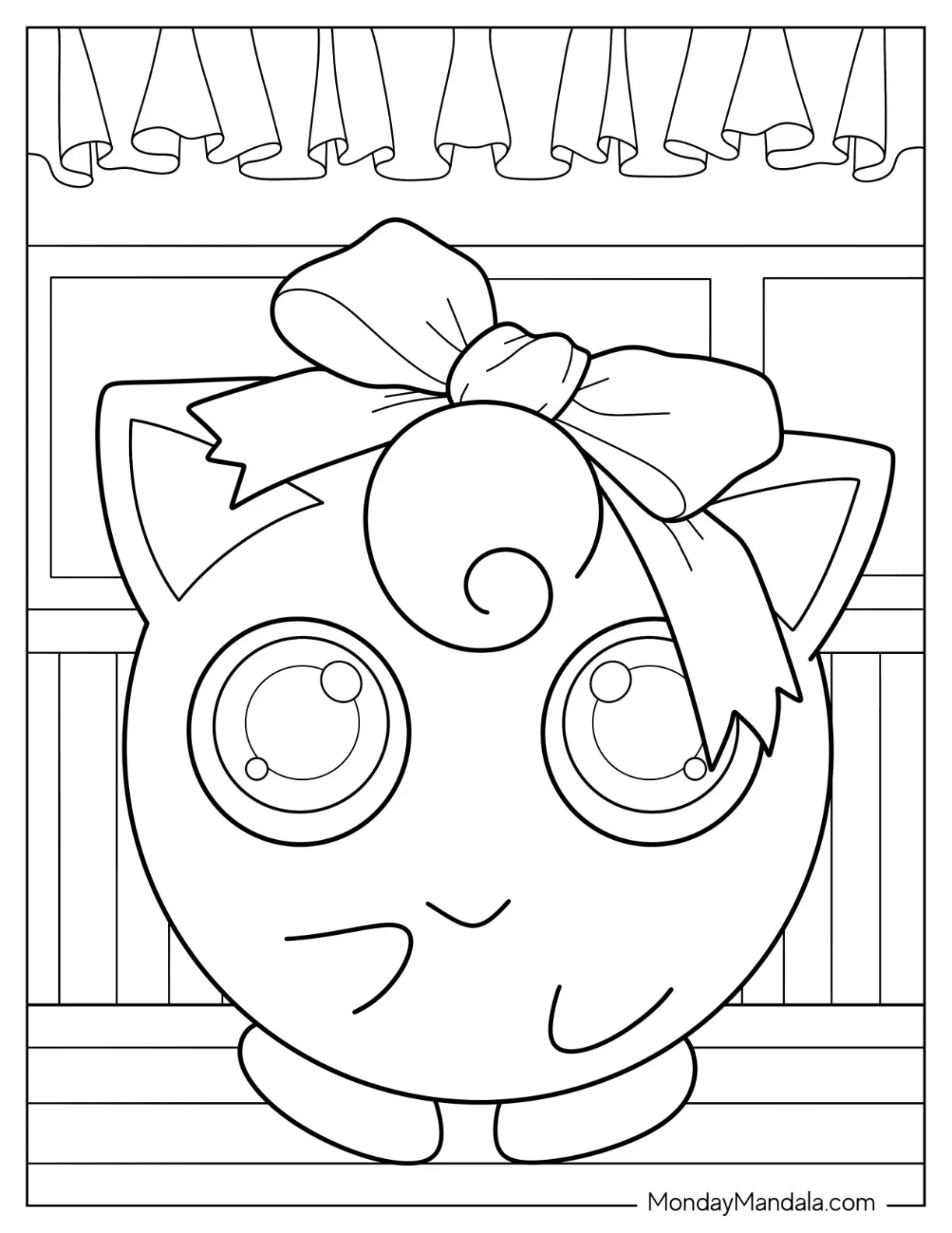 Çocuklar İçin Jigglypuff Boyama Sayfaları 