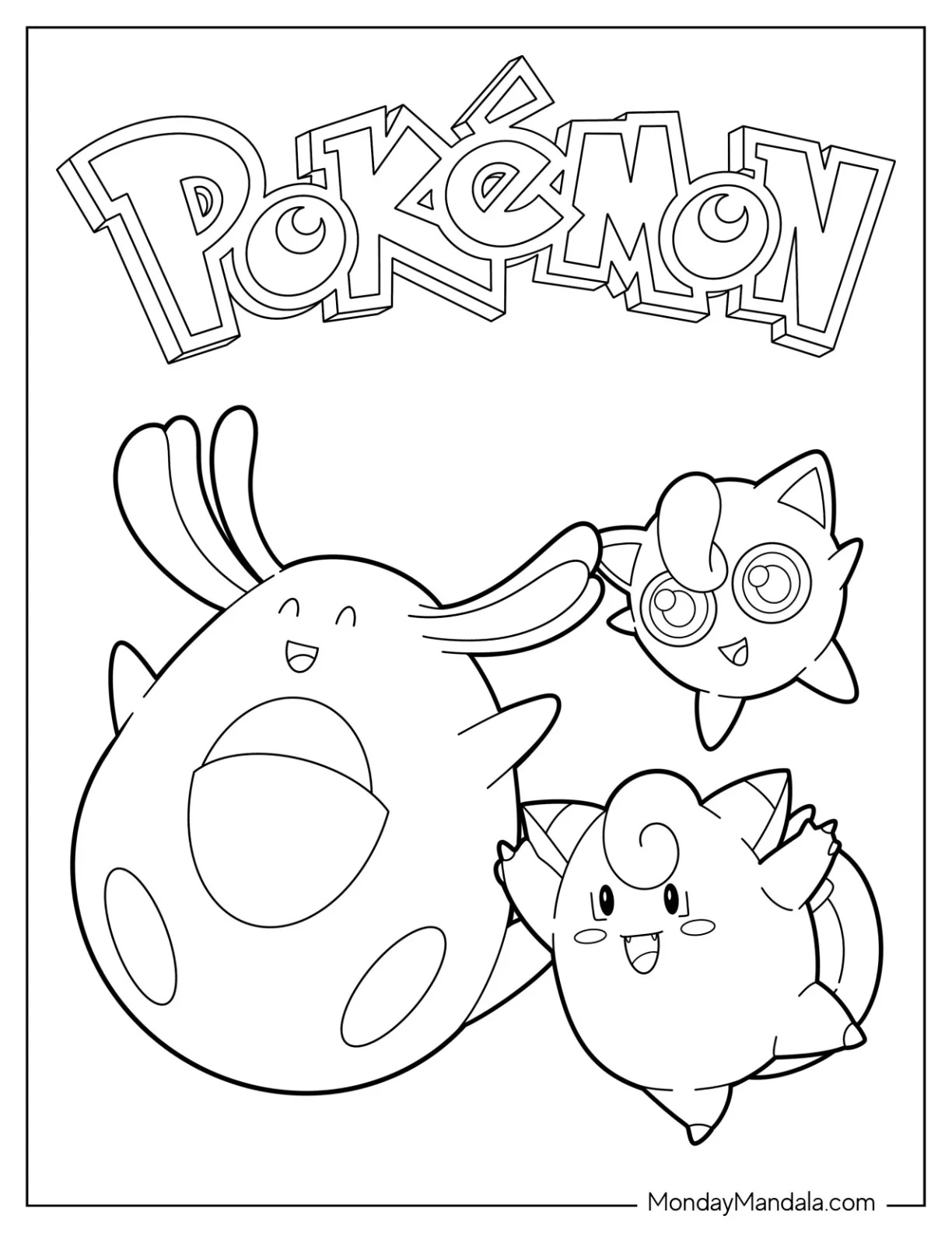 Çocuklar İçin Jigglypuff Boyama Sayfaları 