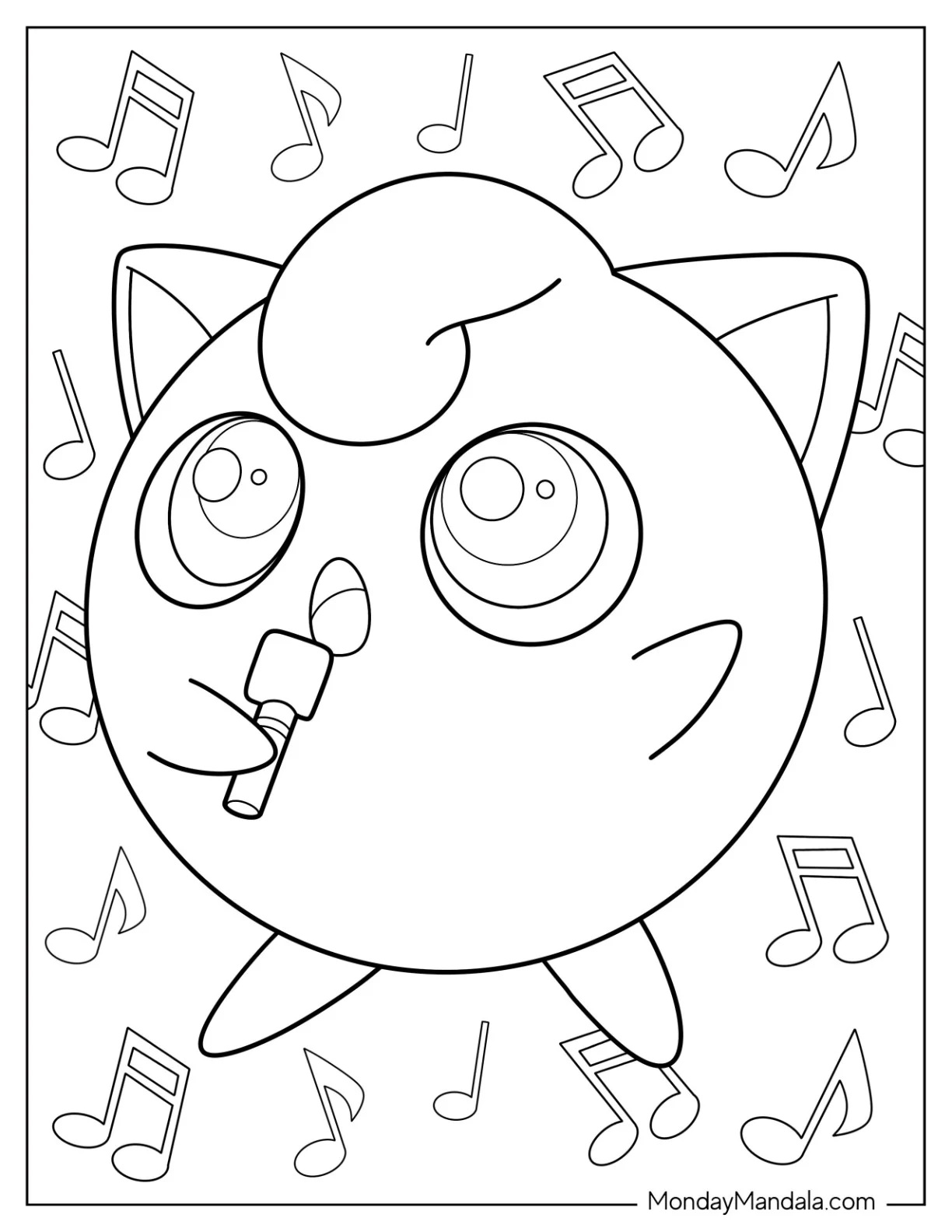 Çocuklar İçin Jigglypuff Boyama Sayfaları 