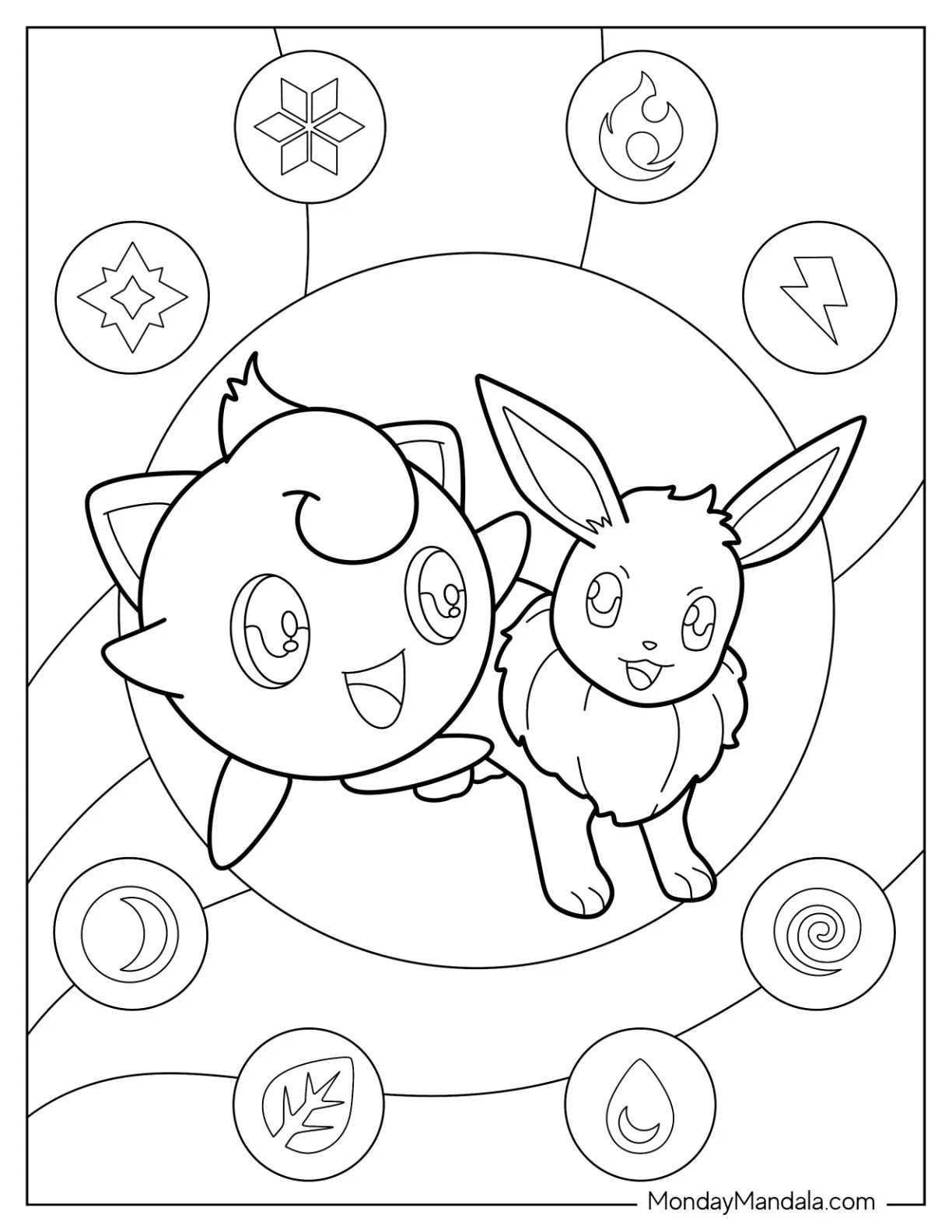 Çocuklar İçin Jigglypuff Boyama Sayfaları 