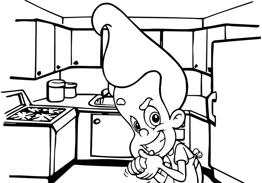 Çocuklar İçin jimmy Neutron Boyama Sayfaları 