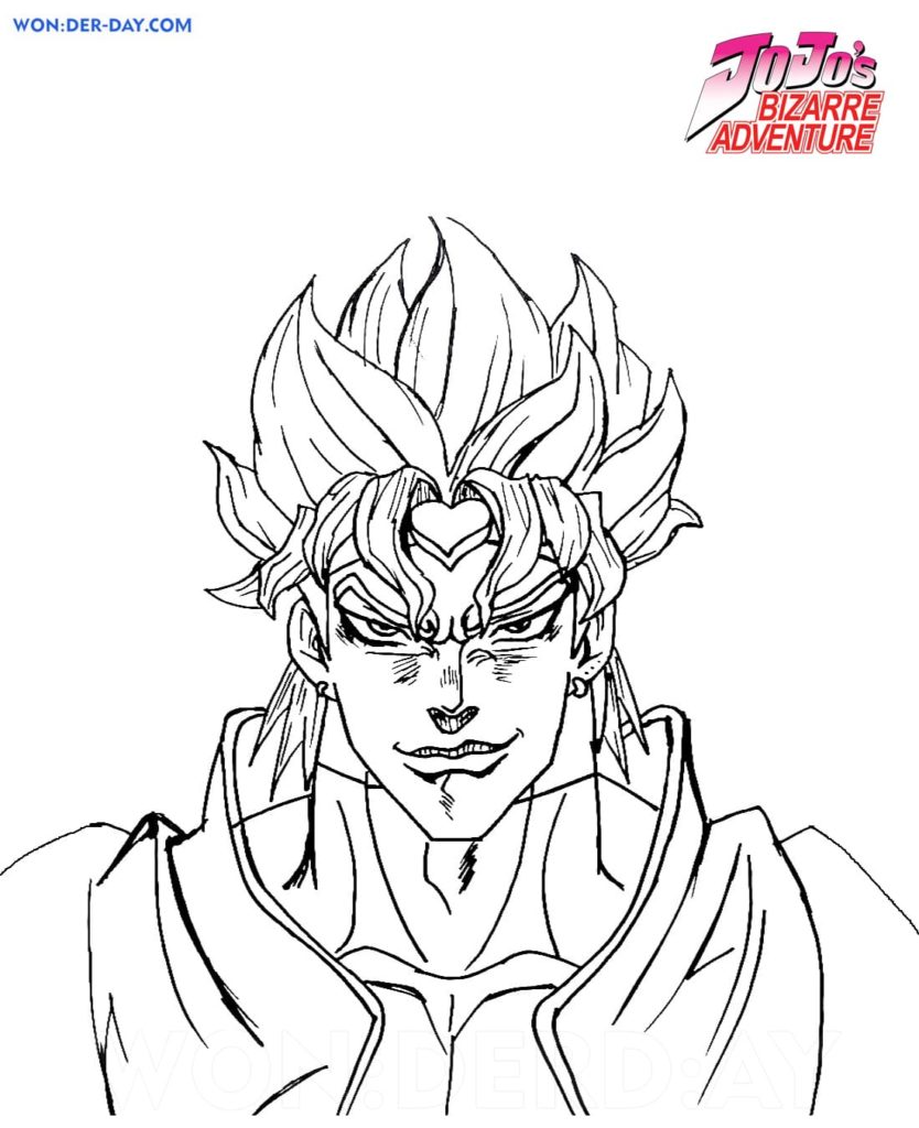 Çocuklar İçin jojos Bizarre Adventure Boyama Sayfaları 