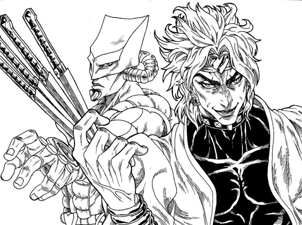 Çocuklar İçin jojos Bizarre Adventure Boyama Sayfaları 