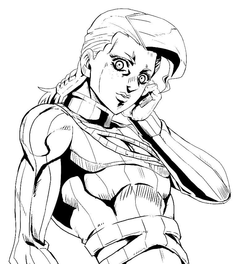 Çocuklar İçin jojos Bizarre Adventure Boyama Sayfaları 