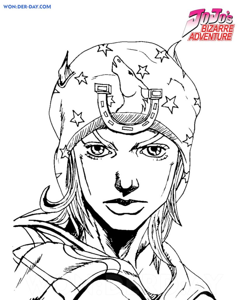 Çocuklar İçin jojos Bizarre Adventure Boyama Sayfaları 