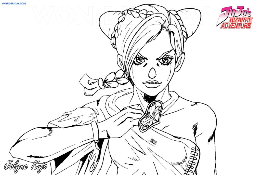 Çocuklar İçin jojos Bizarre Adventure Boyama Sayfaları 
