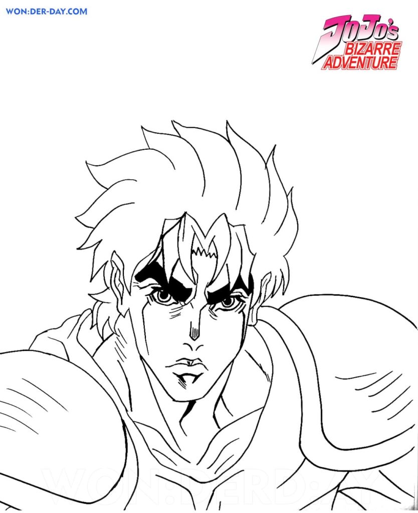 Çocuklar İçin jojos Bizarre Adventure Boyama Sayfaları 