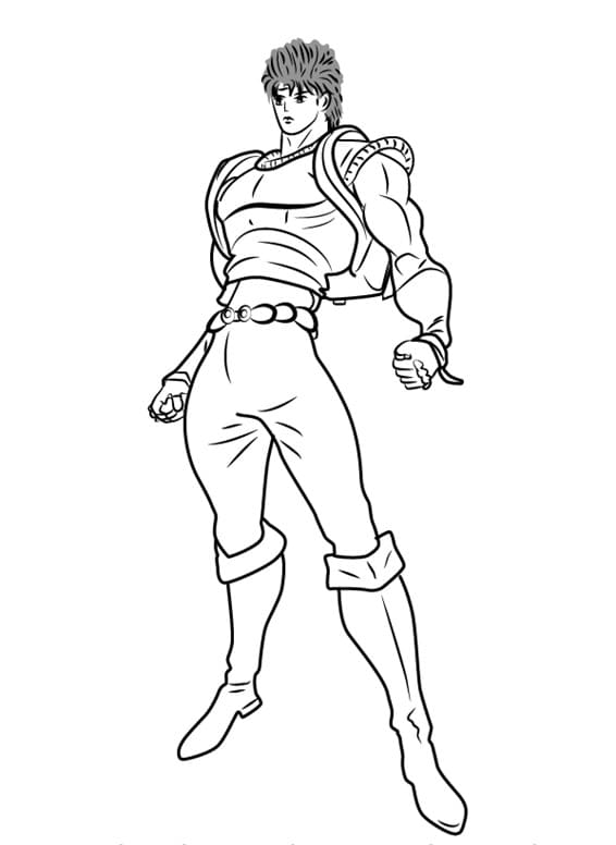 Çocuklar İçin jojos Bizarre Adventure Boyama Sayfaları 