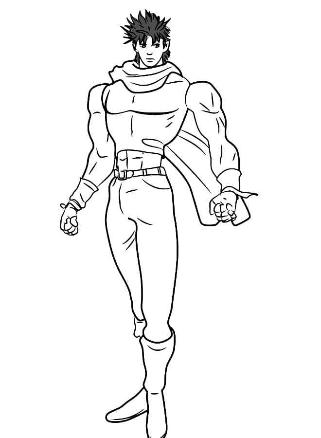 Çocuklar İçin jojos Bizarre Adventure Boyama Sayfaları 