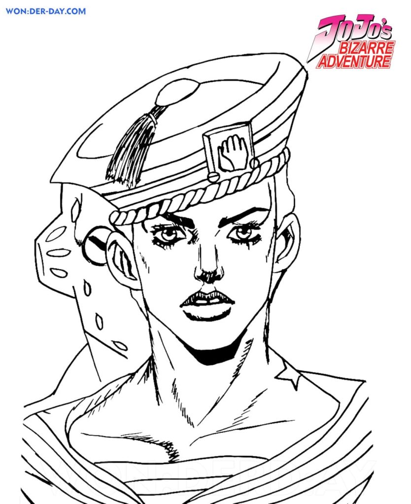 Çocuklar İçin jojos Bizarre Adventure Boyama Sayfaları 