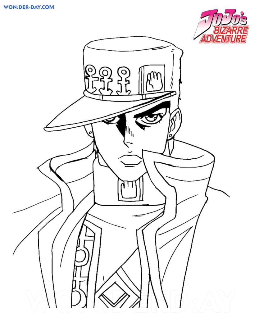 Çocuklar İçin jojos Bizarre Adventure Boyama Sayfaları 