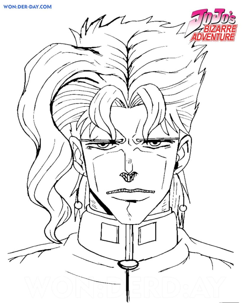 Çocuklar İçin jojos Bizarre Adventure Boyama Sayfaları 