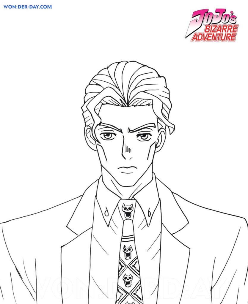 Çocuklar İçin jojos Bizarre Adventure Boyama Sayfaları 