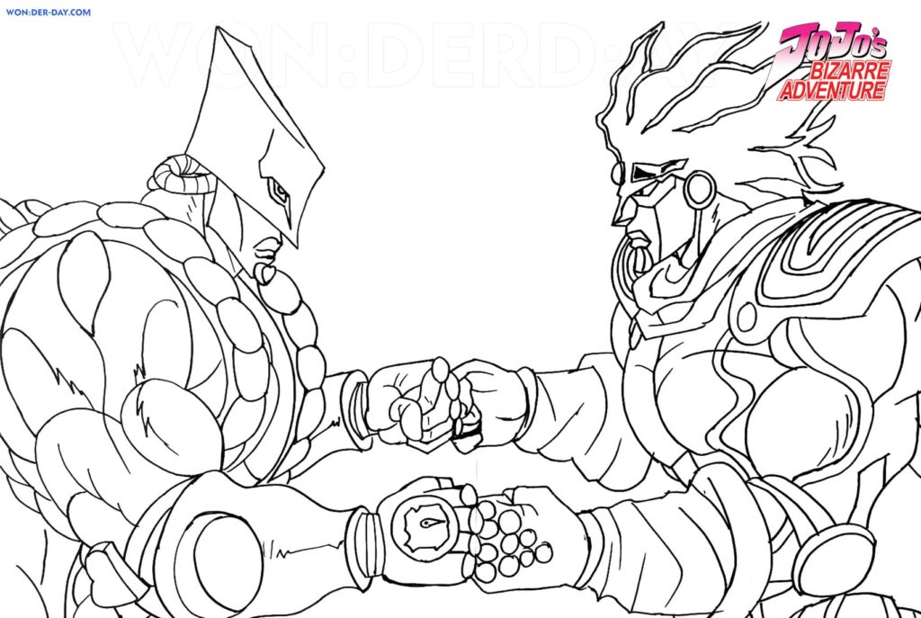 Çocuklar İçin jojos Bizarre Adventure Boyama Sayfaları 