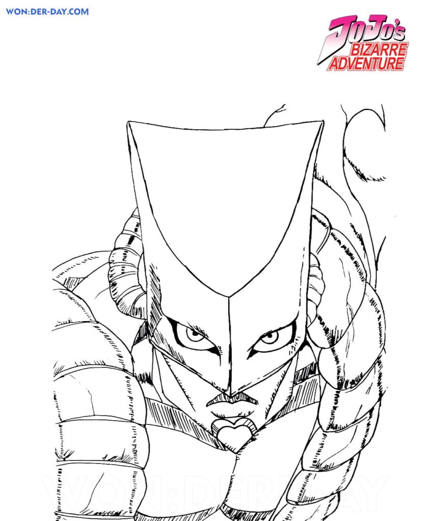 Çocuklar İçin jojos Bizarre Adventure Boyama Sayfaları 