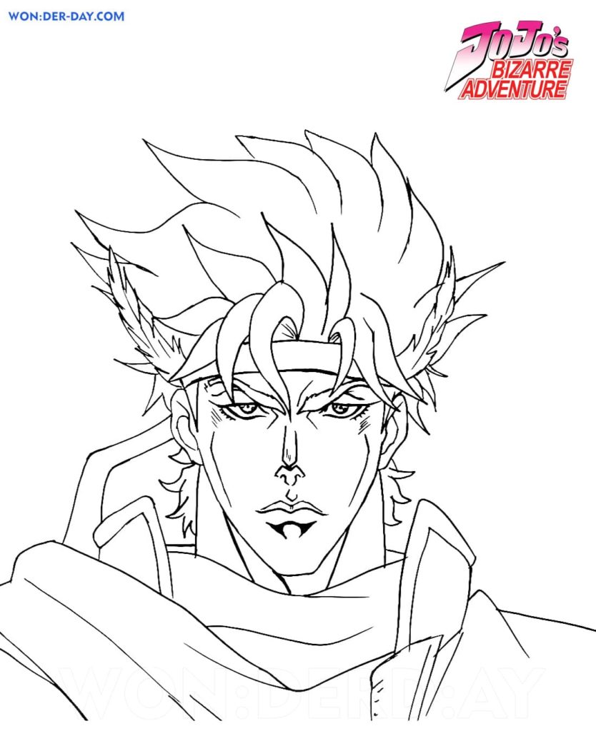 Çocuklar İçin jojos Bizarre Adventure Boyama Sayfaları 