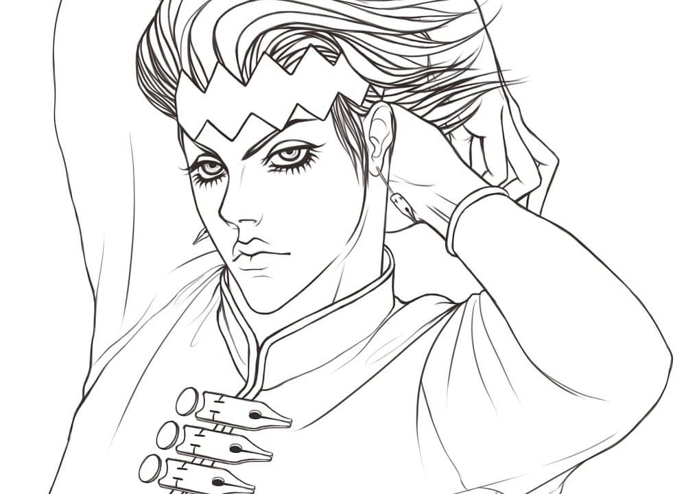 Çocuklar İçin jojos Bizarre Adventure Boyama Sayfaları 