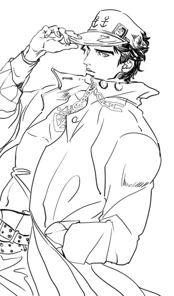 Çocuklar İçin jojos Bizarre Adventure Boyama Sayfaları 