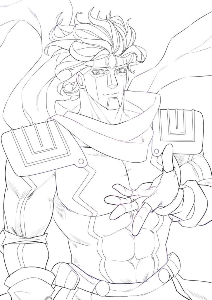 Çocuklar İçin jojos Bizarre Adventure Boyama Sayfaları 