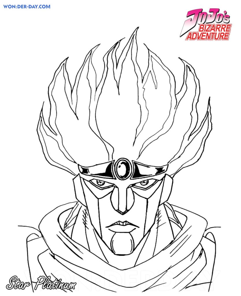Çocuklar İçin jojos Bizarre Adventure Boyama Sayfaları 