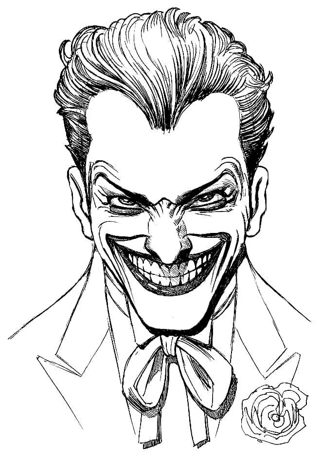 Çocuklar İçin Joker Boyama Sayfaları 
