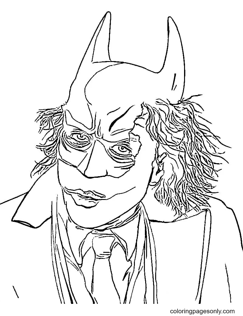 Çocuklar İçin Joker Boyama Sayfaları 