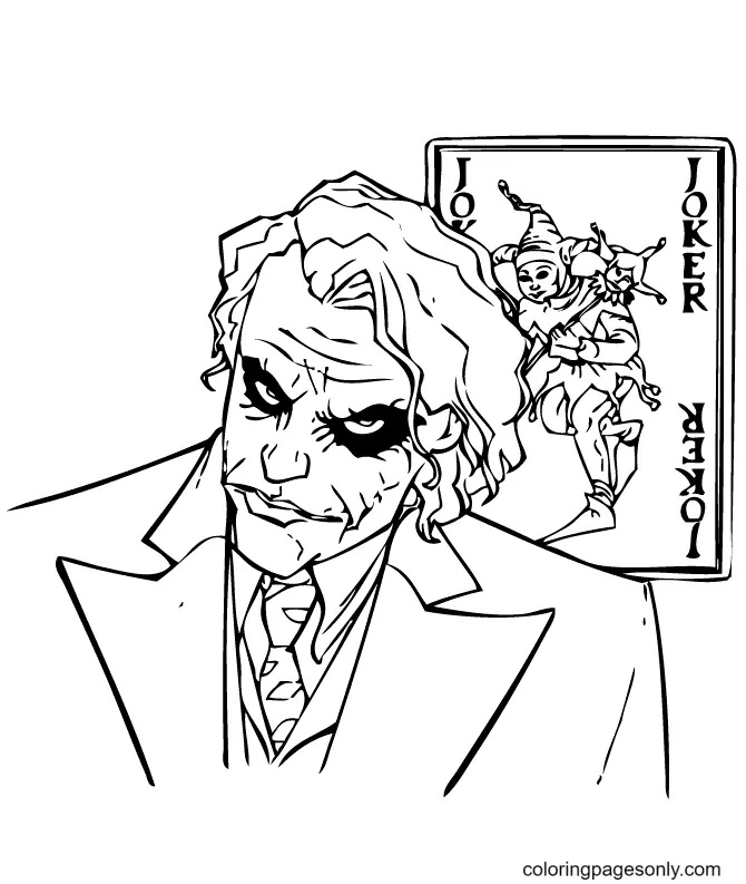 Çocuklar İçin Joker Boyama Sayfaları 