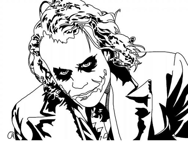 Çocuklar İçin Joker Boyama Sayfaları 