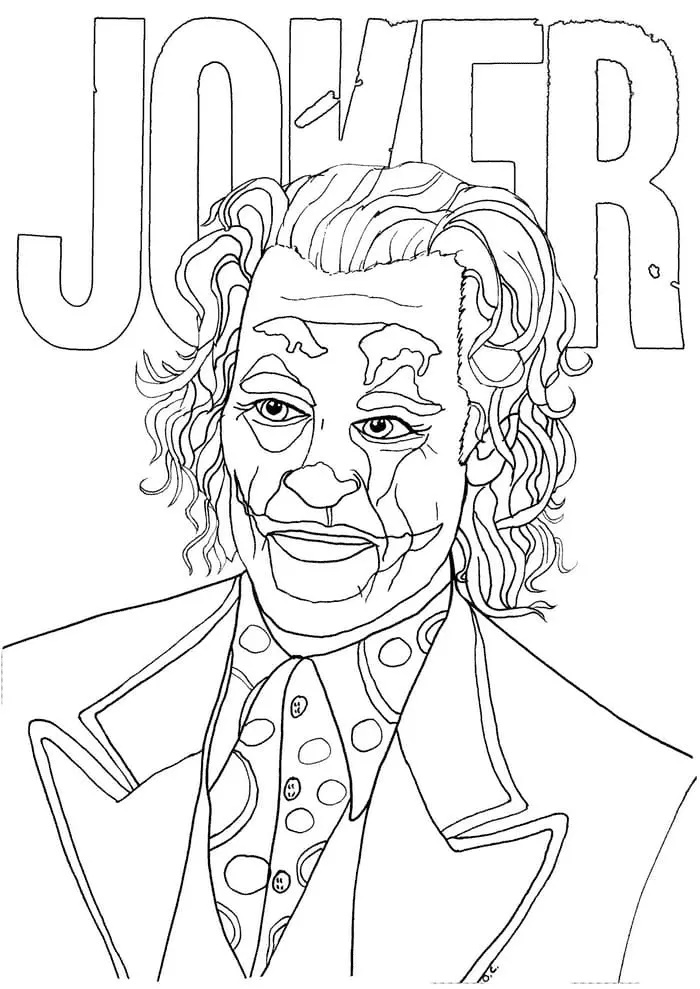 Çocuklar İçin Joker Boyama Sayfaları 