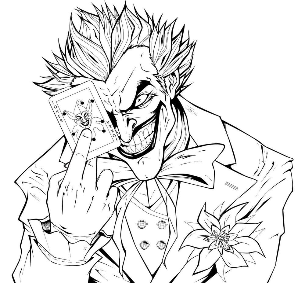 Çocuklar İçin Joker Boyama Sayfaları 