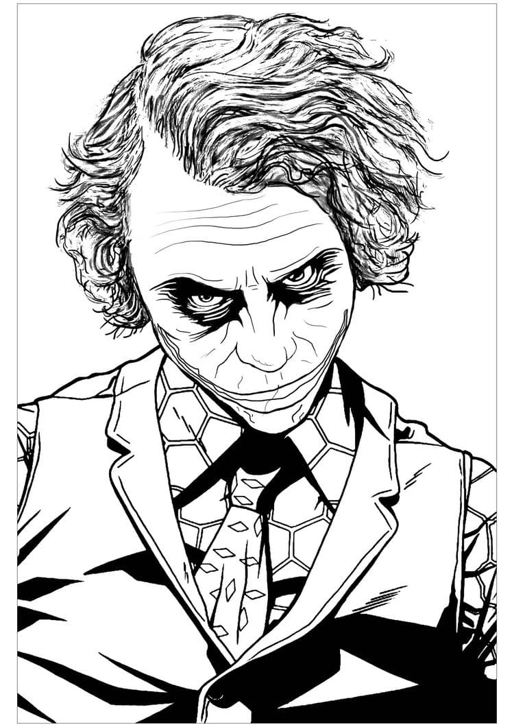 Çocuklar İçin Joker Boyama Sayfaları 