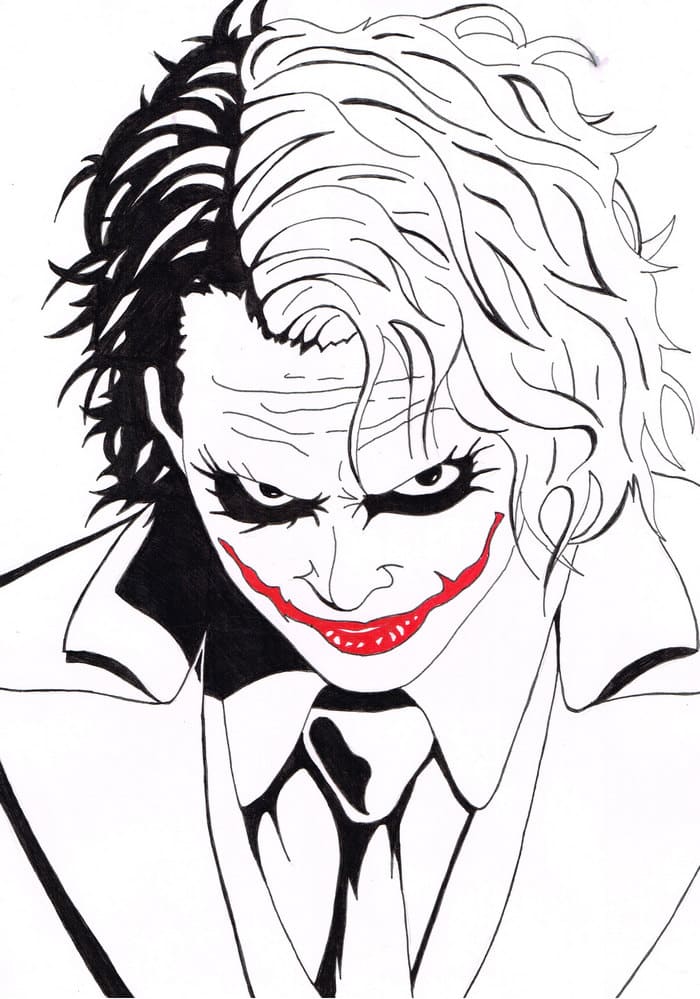 Çocuklar İçin Joker Boyama Sayfaları 