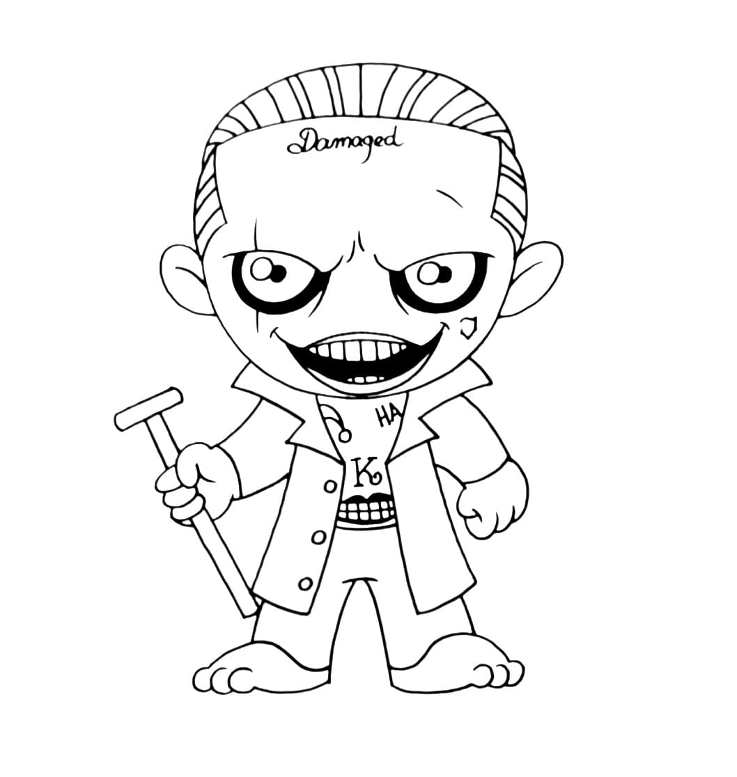 Çocuklar İçin Joker Boyama Sayfaları 